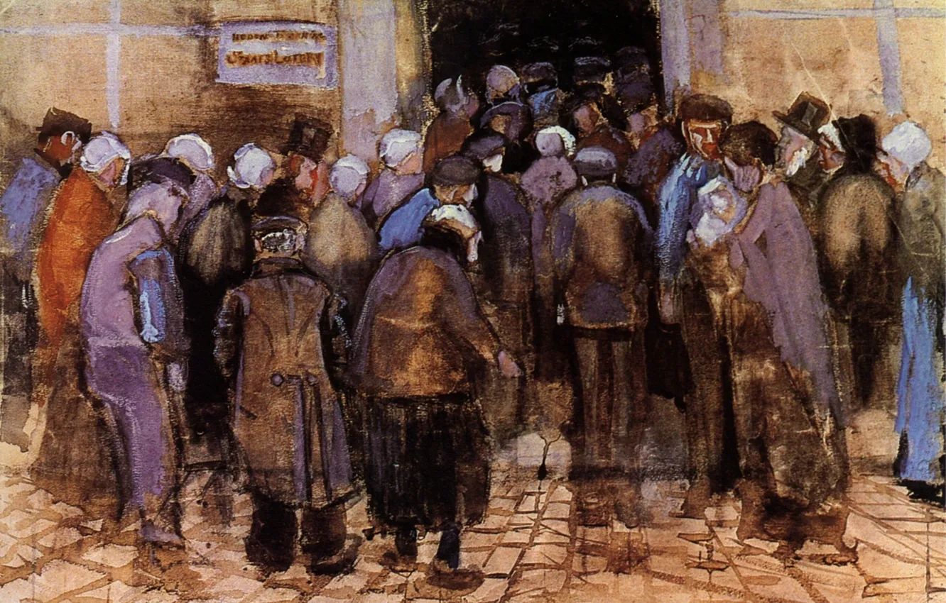 Photo wallpaper people, people, Vincent van Gogh, The Poor, and Money