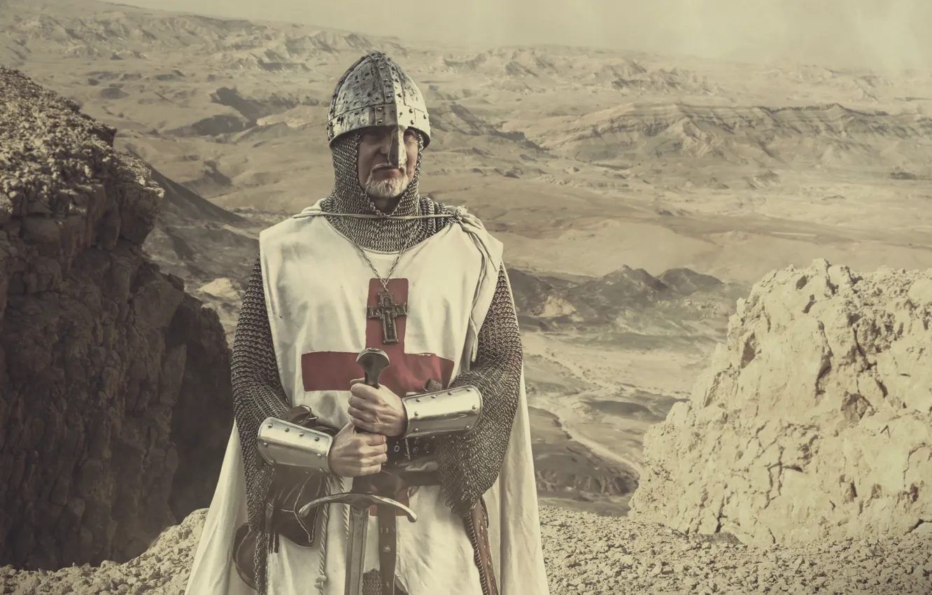 Photo wallpaper warrior, Templar, male