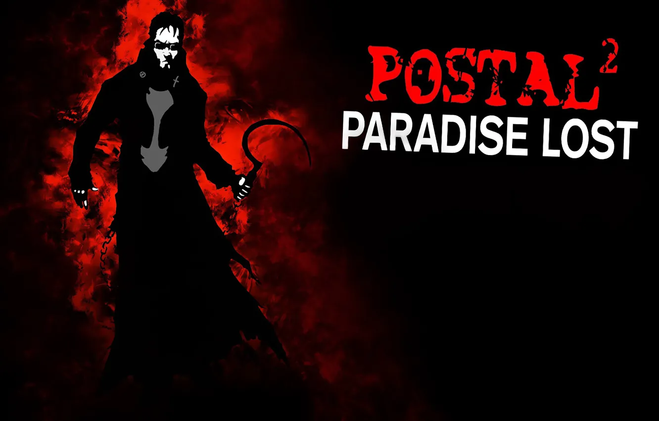 Photo wallpaper background, the darkness, glasses, cloak, hammer, POSTAL 2: Paradise Lost, Dude, Postal 2: Paradise Lost