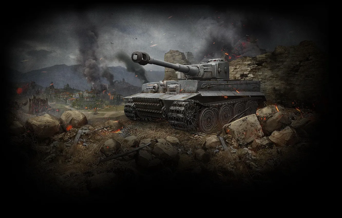 Photo wallpaper tiger, tank, tiger, WoT, World of Tanks