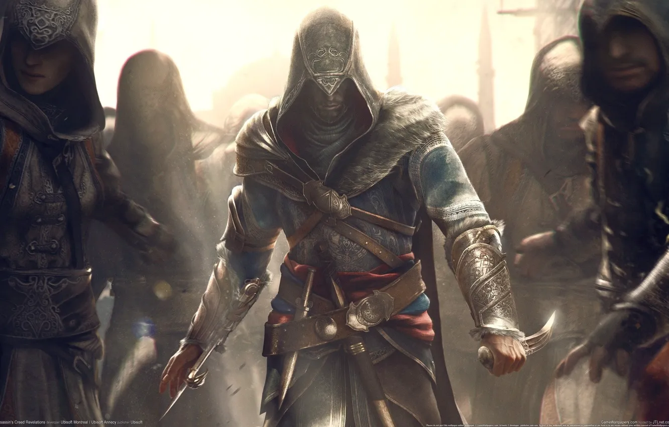 Photo wallpaper master, knife, blade, assassin's creed, Ezio, revelations, auditor