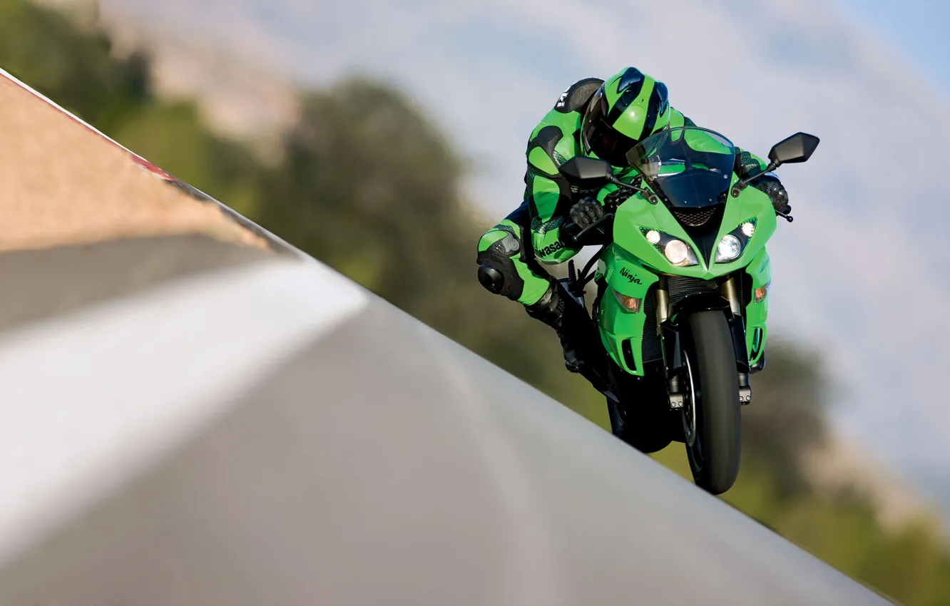 Photo wallpaper Kawasaki, Moto Wallpaper, Ninja ZX-6R, 1920x1200 wallpapers