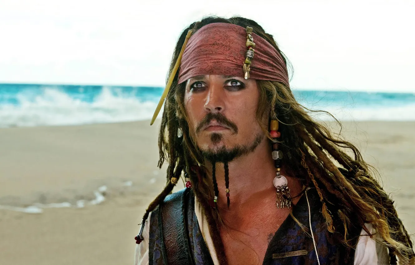 Photo wallpaper Pirates of the Caribbean, Pirates of the Caribbean, Johnny Depp, captain Jack Sparrow