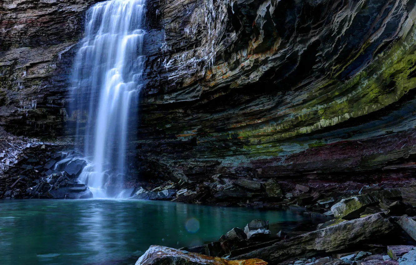 Photo wallpaper water, rocks, waterfall, Canada, Wernigerode Castle