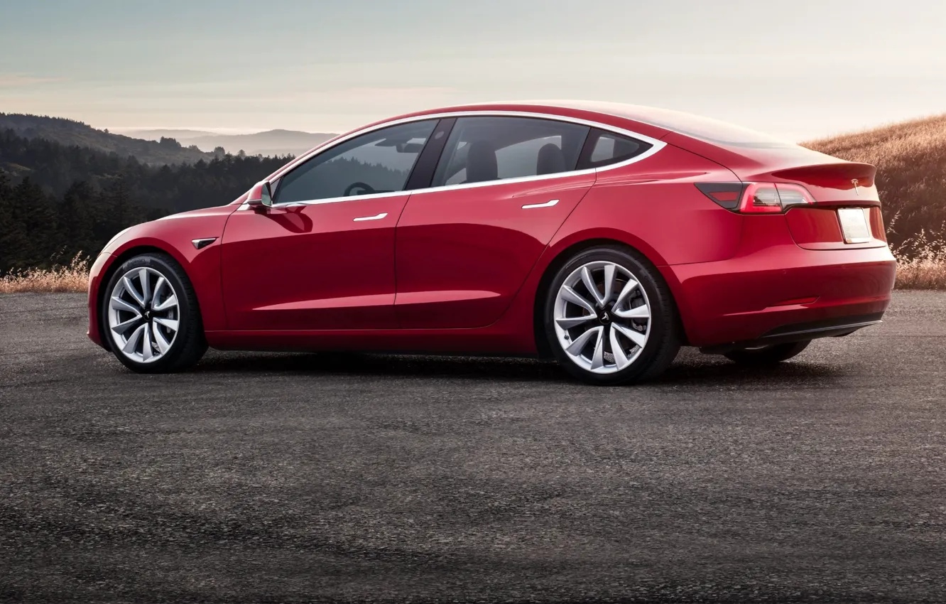 Photo wallpaper Tesla, Tesla Model 3, Electic Car