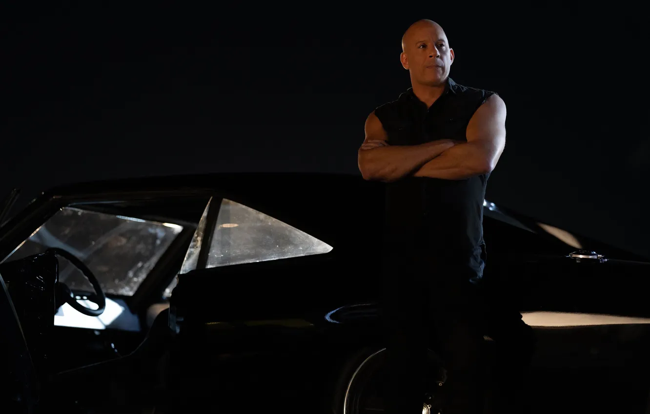 Photo wallpaper auto, night, frame, car, VIN Diesel, action, Vin Diesel, Dominic Toretto
