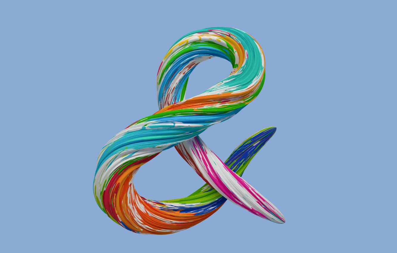 Photo wallpaper squirt, paint, symbol, Ampersand