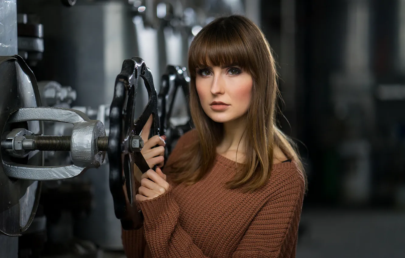 Photo wallpaper look, girl, model, hair