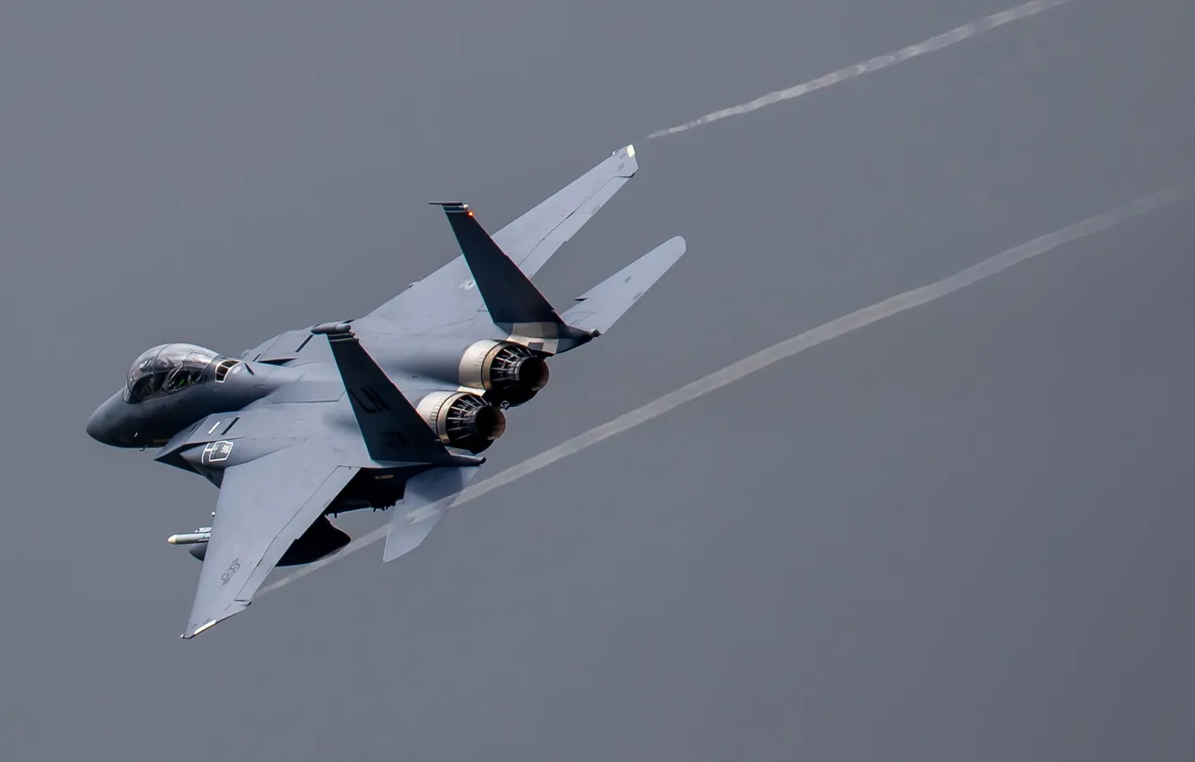 Photo wallpaper weapons, flight, the plane, F15