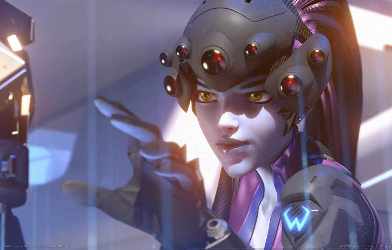 Photo wallpaper girl, weapons, fiction, helmet, game wallpapers, Overwatch